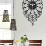 Elegant Black Designer Silent Wall Clock - Modern Decor for Home & Office