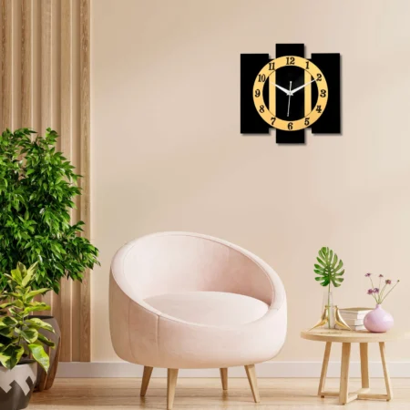 Wooden Silent Non-Ticking Wall Clock - Stylish Designer Decor for Home & Office