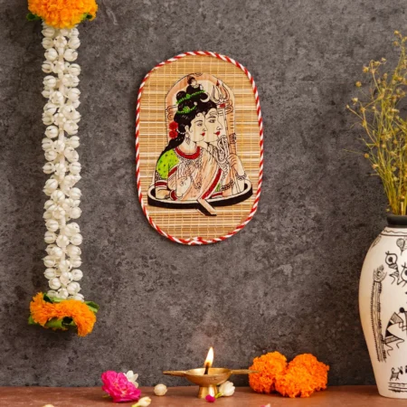 Handmade Bamboo Shiv Shakti Wall Hanging | Eco-Friendly Home Decor