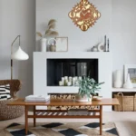 Wooden Silent Wall Clock - Modern Designer Black & Metallic Gold Decor