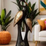 Kissing Swan Couple Statue | Elegant Showpiece for Home Decor & Gifting