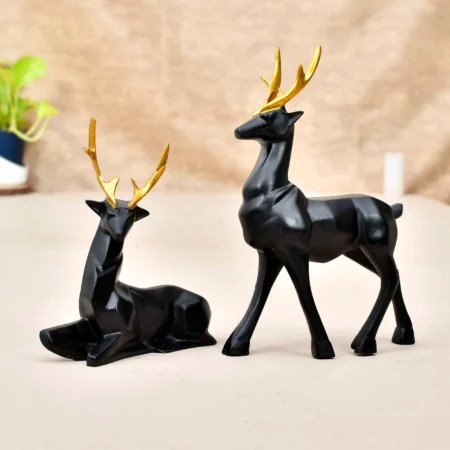 Elegant Deer Family Showpiece | Feng Shui & Modern Decor